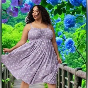 Torrid Lilac Floral Sleeveless Sundress